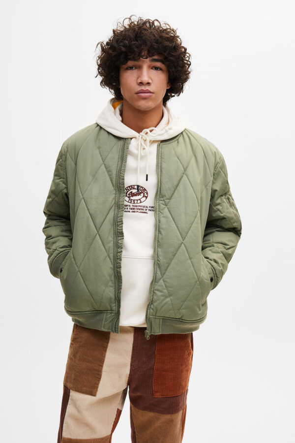 Men's Unique Fashion Style Light Green Rain Proof Hoodie Jacket