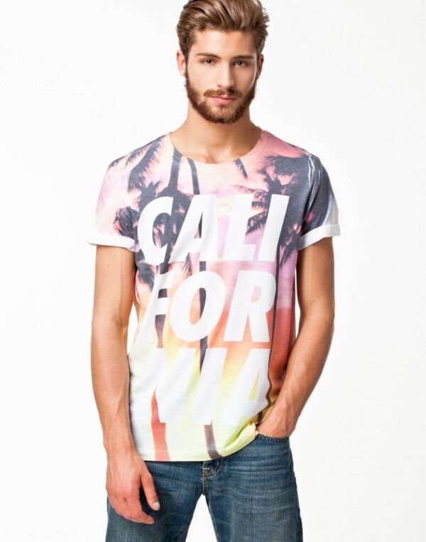 Fitted Classic Multicolor Round Neck T Shirt