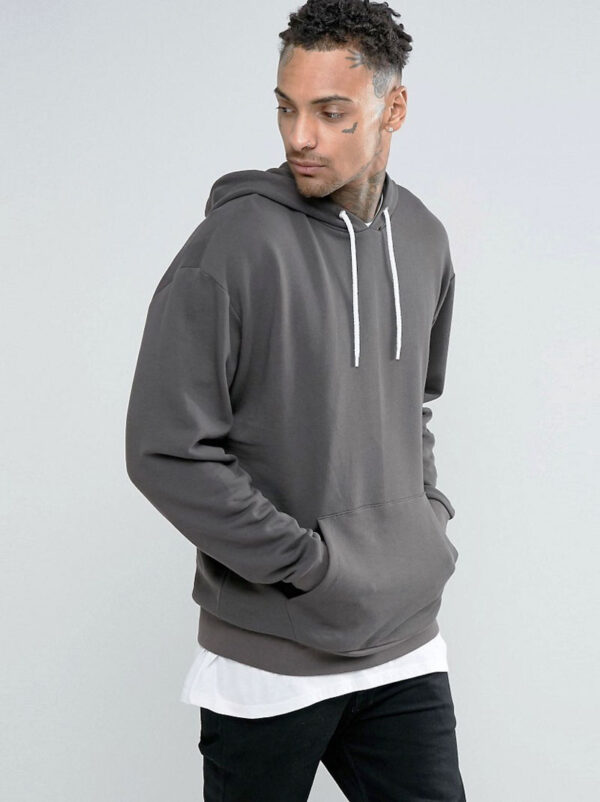 Comfortable Classic Rich Design Gray Hoodie